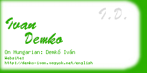 ivan demko business card